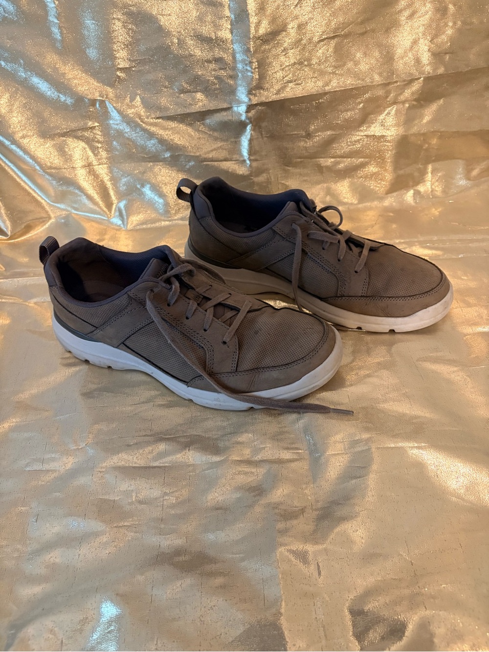 Rockport Men's Casual Gray Lace-Up Sneakers